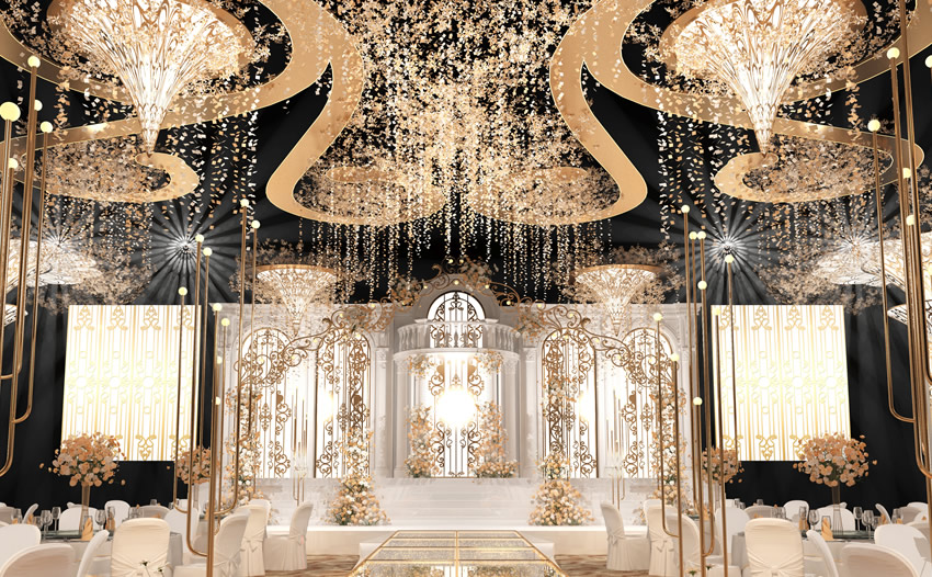 攀枝花花木兰喜事汇金色大厅效果展示